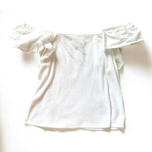 A New Day White Flutter Sleeve Blouse